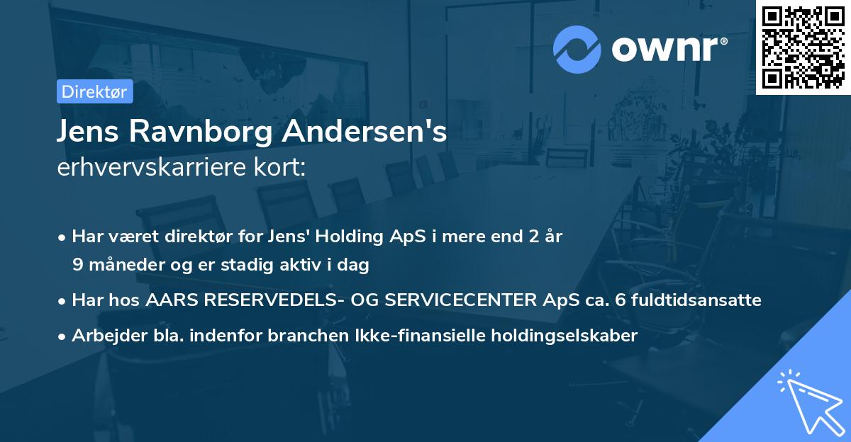 Jens Ravnborg Andersen's erhvervskarriere kort