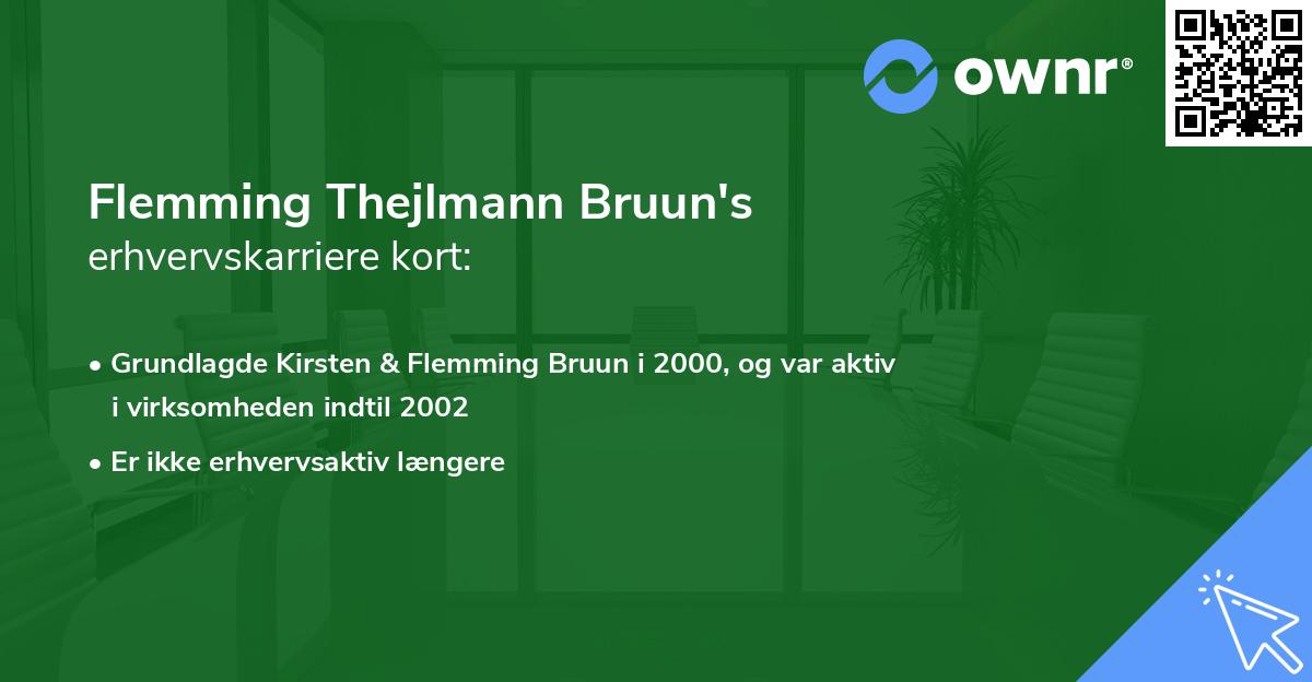 Flemming Thejlmann Bruun's erhvervskarriere kort