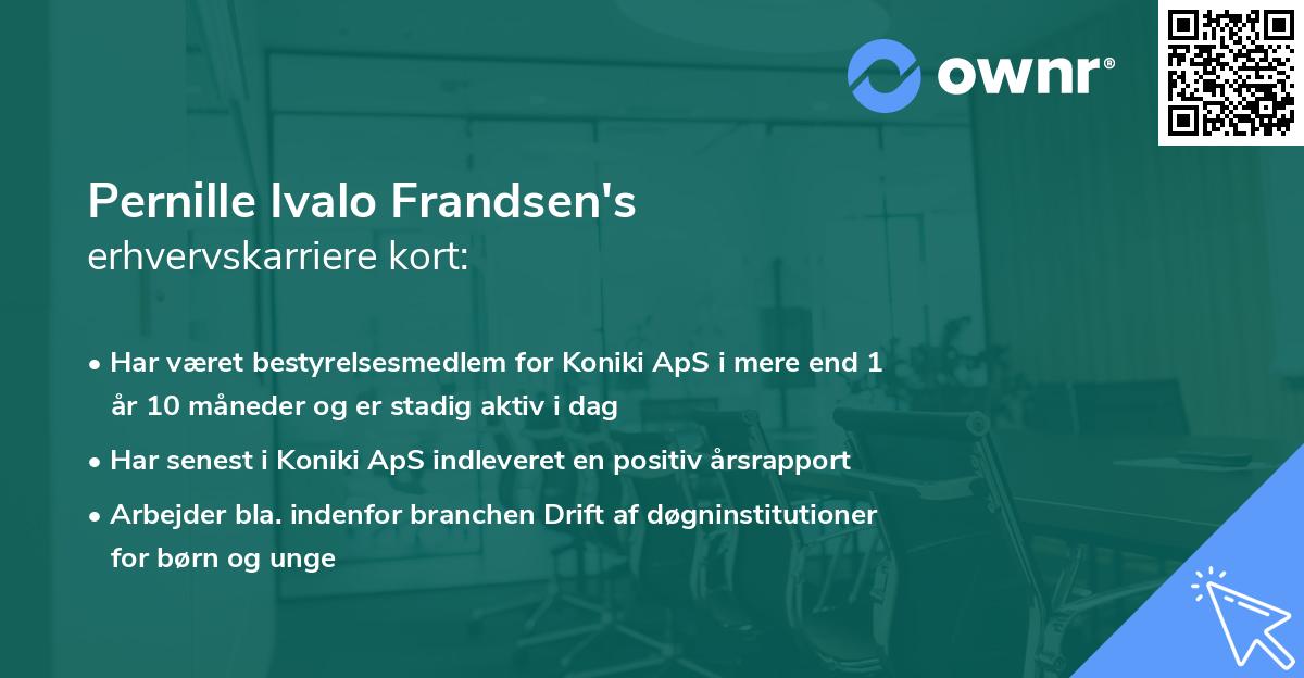 Pernille Ivalo Frandsen's erhvervskarriere kort