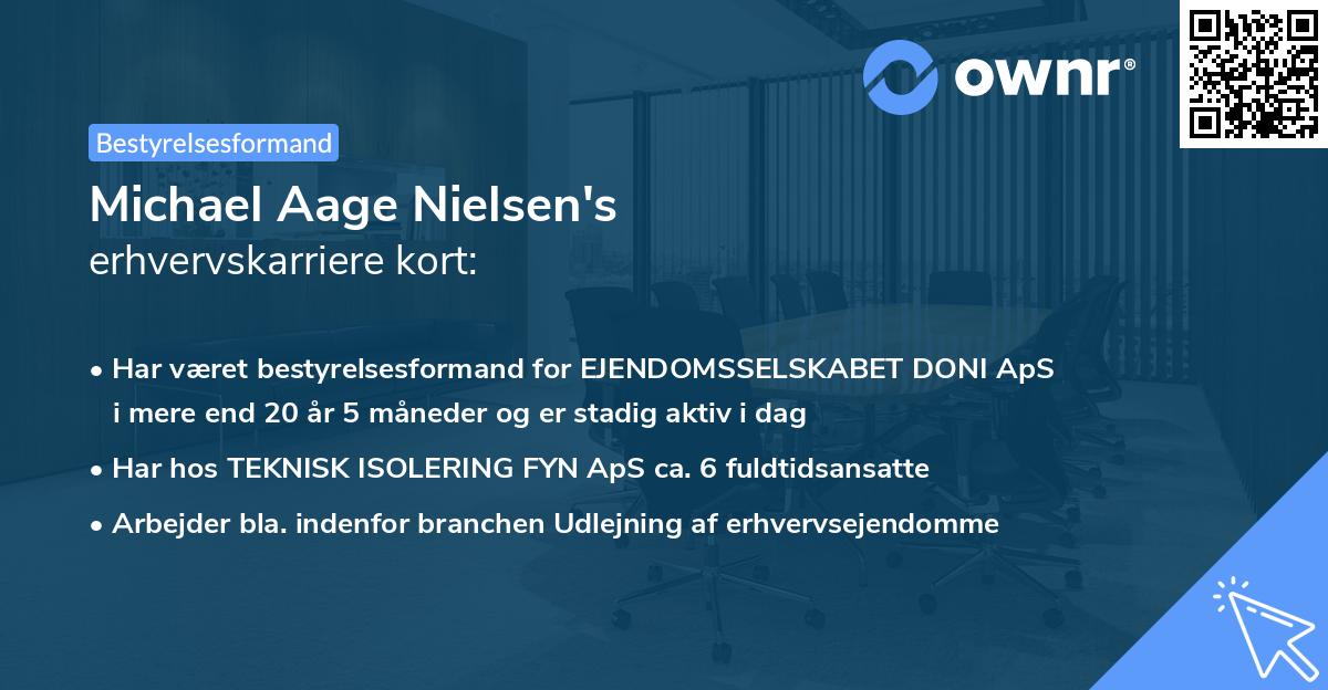 Michael Aage Nielsen's erhvervskarriere kort