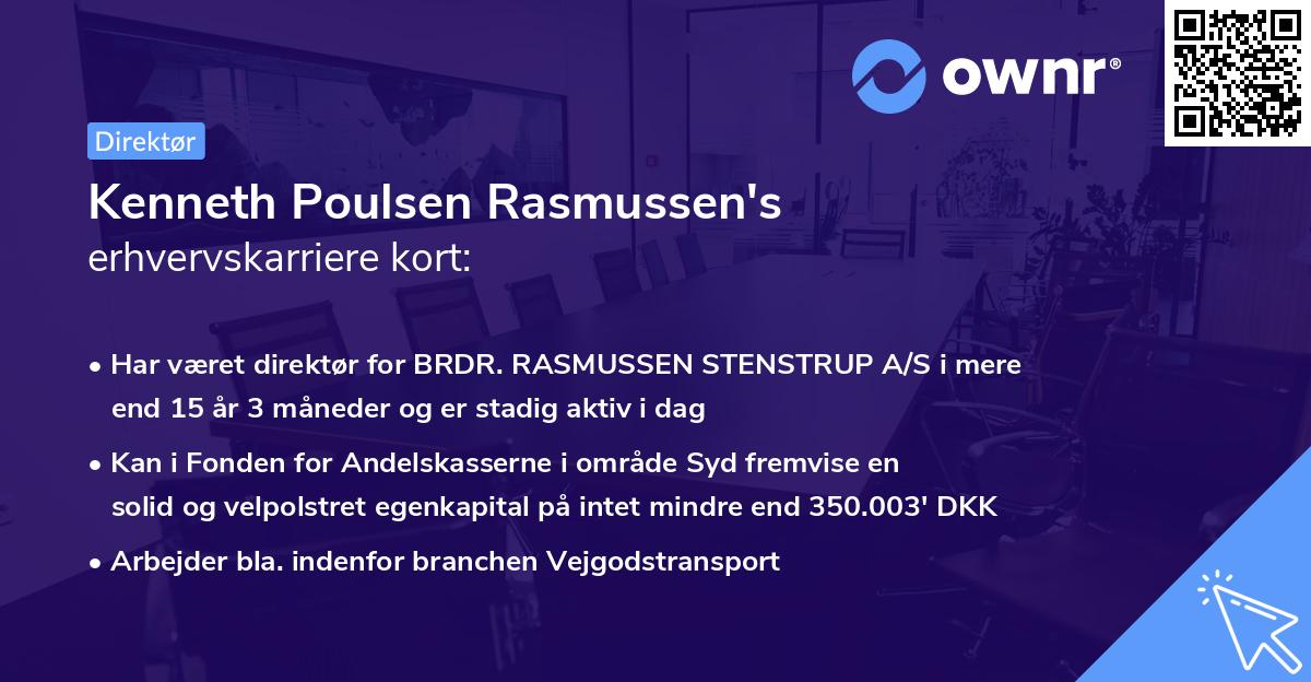 Kenneth Poulsen Rasmussen's erhvervskarriere kort
