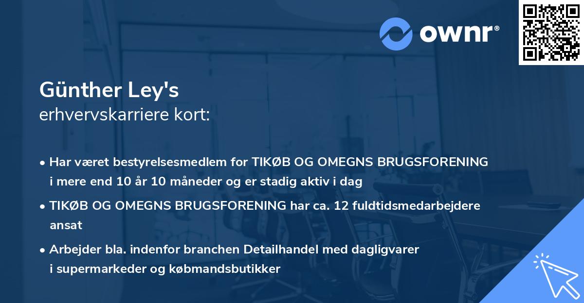 Günther Ley's erhvervskarriere kort