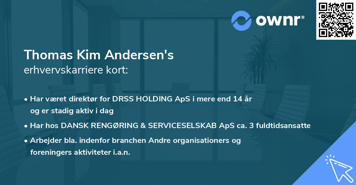 Thomas Kim Andersen's erhvervskarriere kort