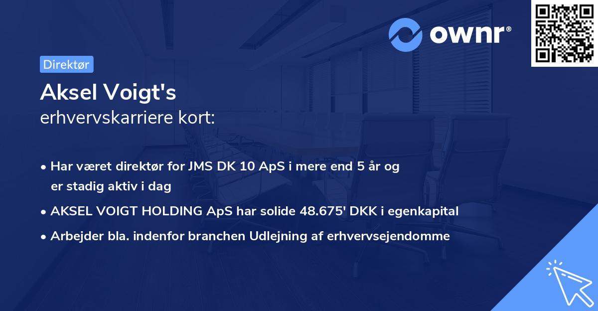 Aksel Voigt's erhvervskarriere kort