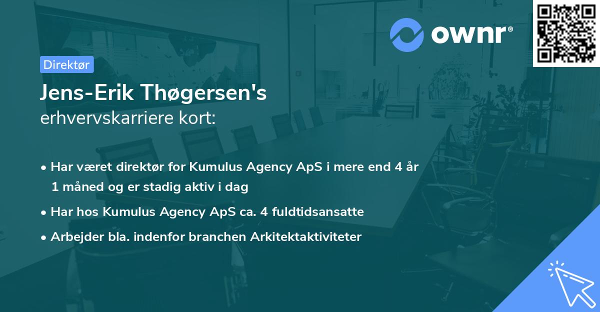 Jens-Erik Thøgersen's erhvervskarriere kort