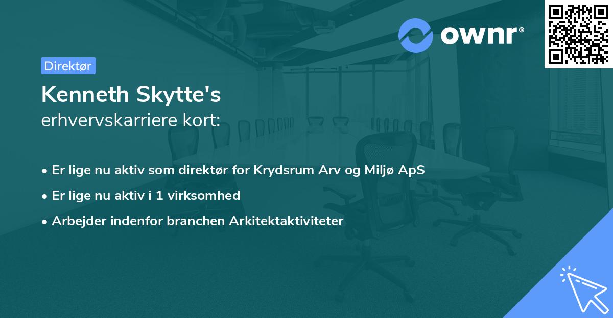 Kenneth Skytte's erhvervskarriere kort