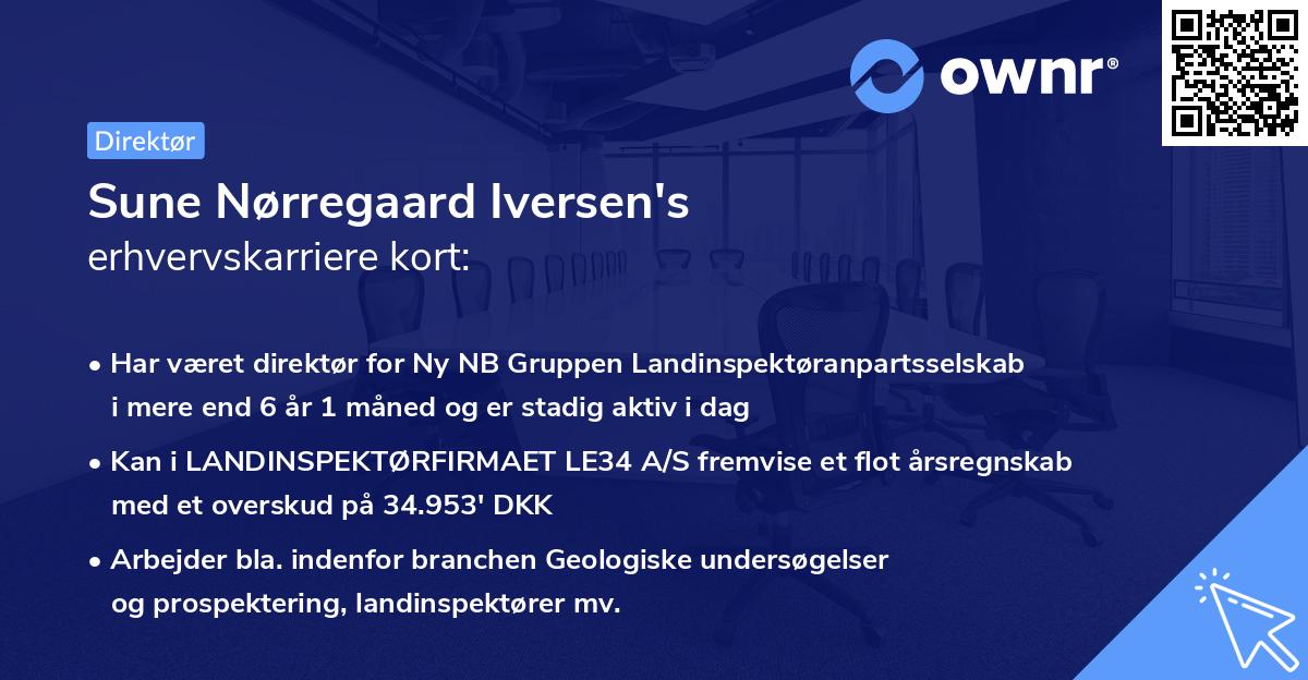 Sune Nørregaard Iversen's erhvervskarriere kort