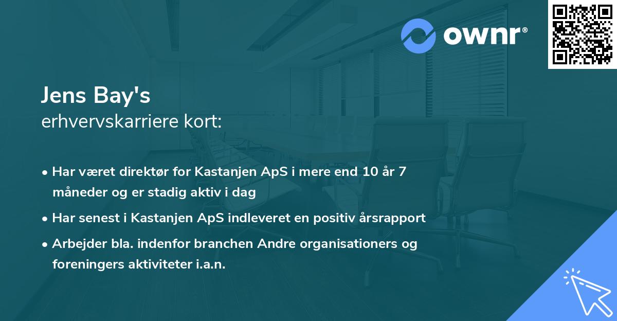 Jens Bay's erhvervskarriere kort