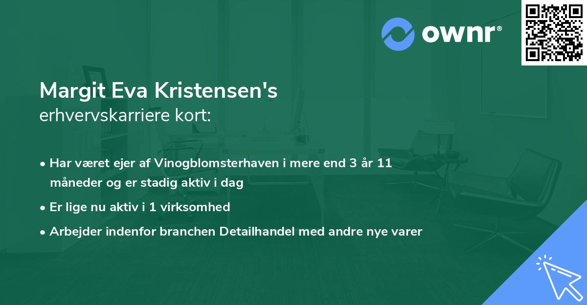 Margit Eva Kristensen's erhvervskarriere kort