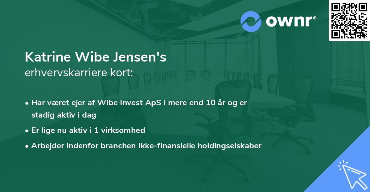 Katrine Wibe Jensen's erhvervskarriere kort
