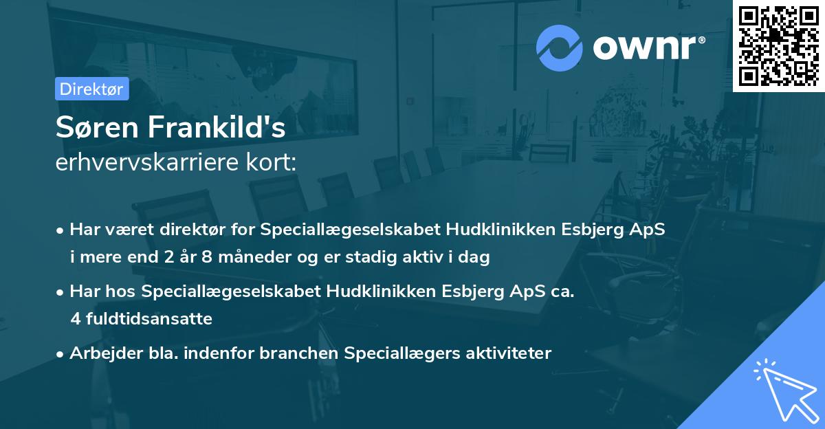 Søren Frankild's erhvervskarriere kort
