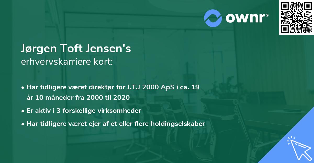 Jørgen Toft Jensen's erhvervskarriere kort