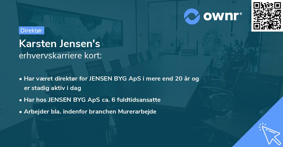 Karsten Jensen's erhvervskarriere kort
