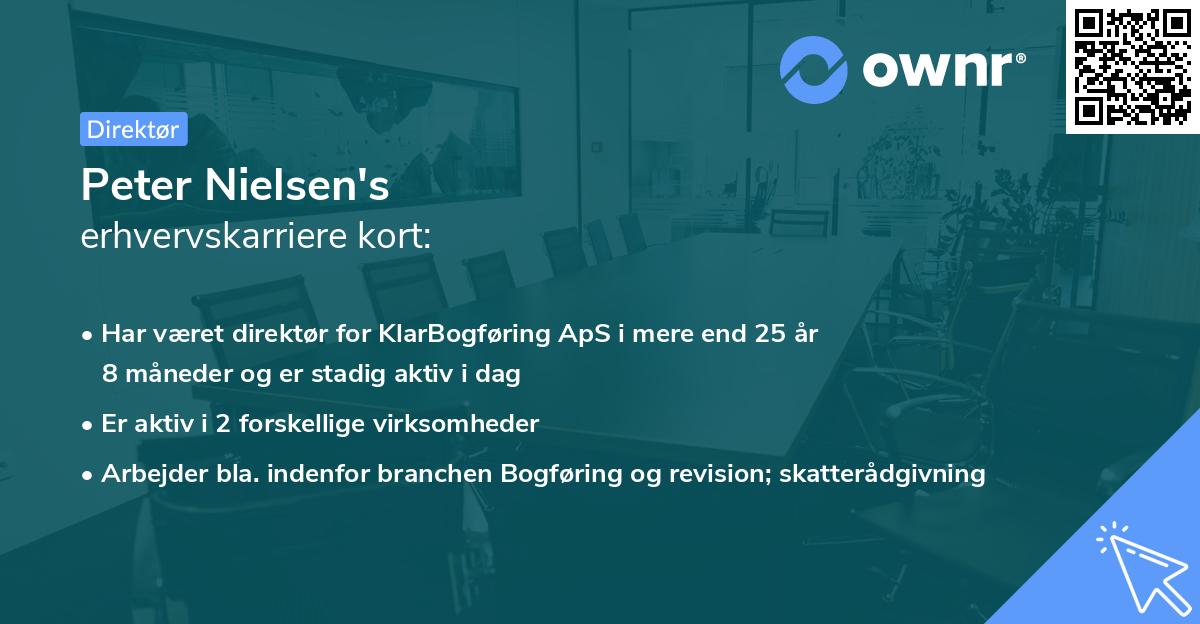 Peter Nielsen's erhvervskarriere kort