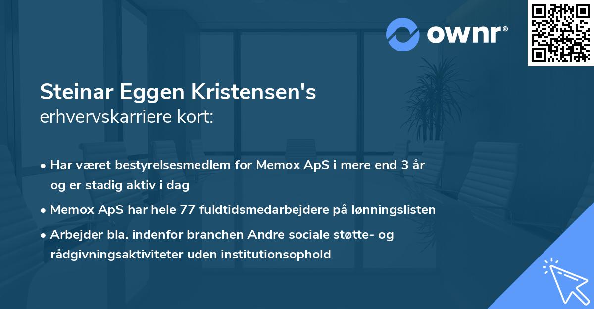 Steinar Eggen Kristensen's erhvervskarriere kort