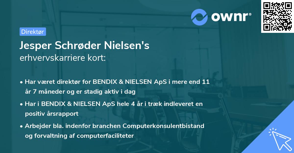 Jesper Schrøder Nielsen's erhvervskarriere kort