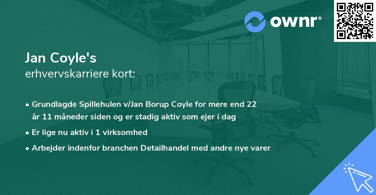 Jan Coyle's erhvervskarriere kort