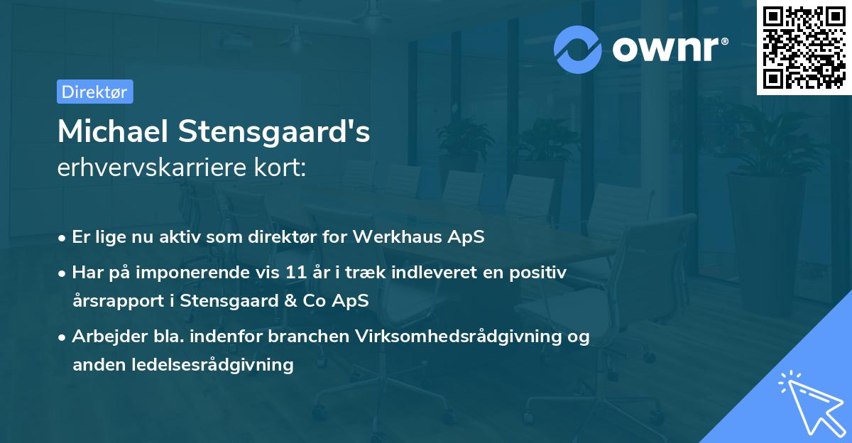 Michael Stensgaard's erhvervskarriere kort
