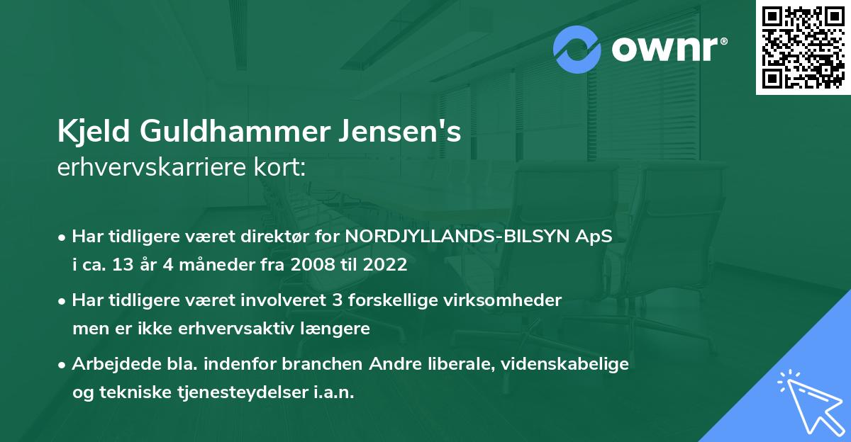 Kjeld Guldhammer Jensen's erhvervskarriere kort