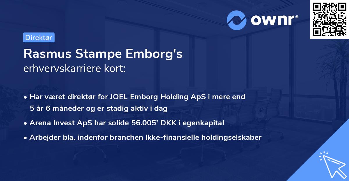 Rasmus Stampe Emborg's erhvervskarriere kort