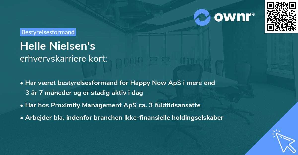 Helle Nielsen's erhvervskarriere kort