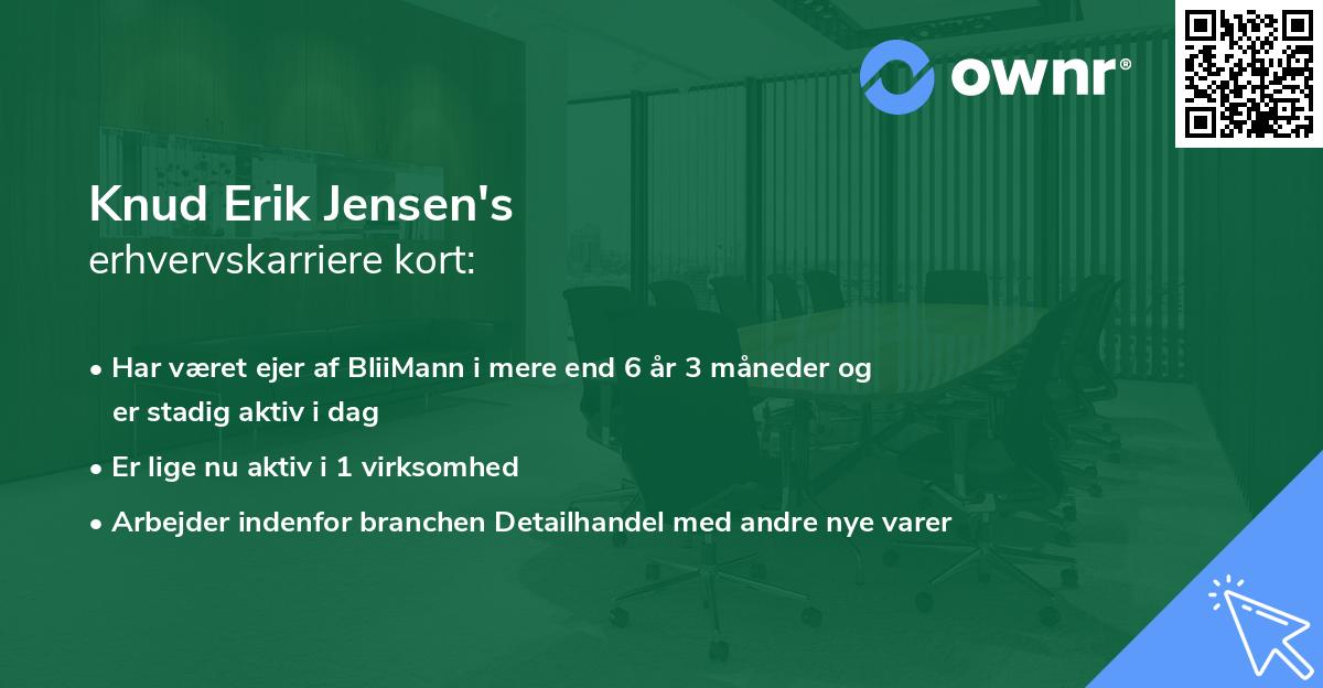 Knud Erik Jensen's erhvervskarriere kort