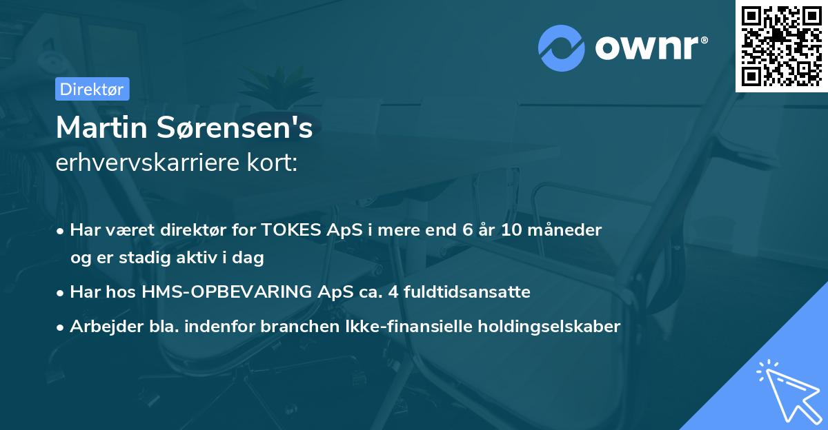 Martin Sørensen's erhvervskarriere kort