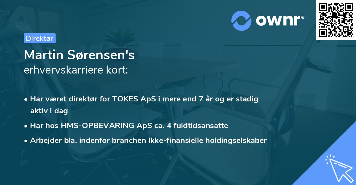 Martin Sørensen's erhvervskarriere kort