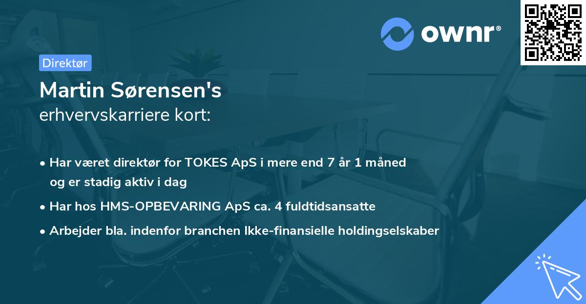 Martin Sørensen's erhvervskarriere kort