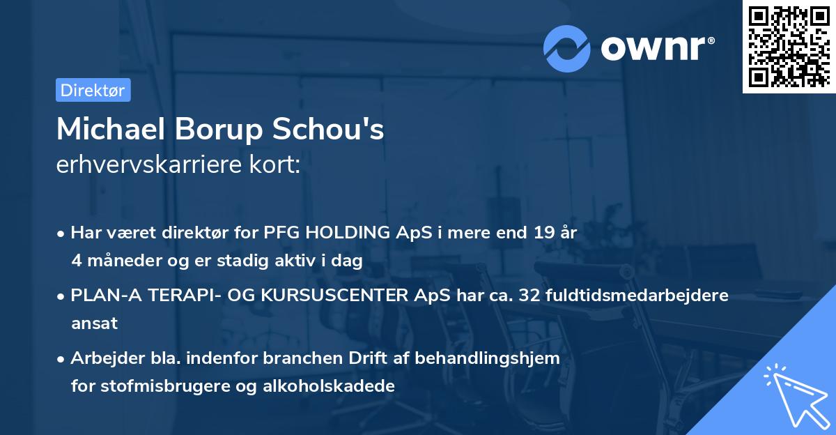 Michael Borup Schou's erhvervskarriere kort