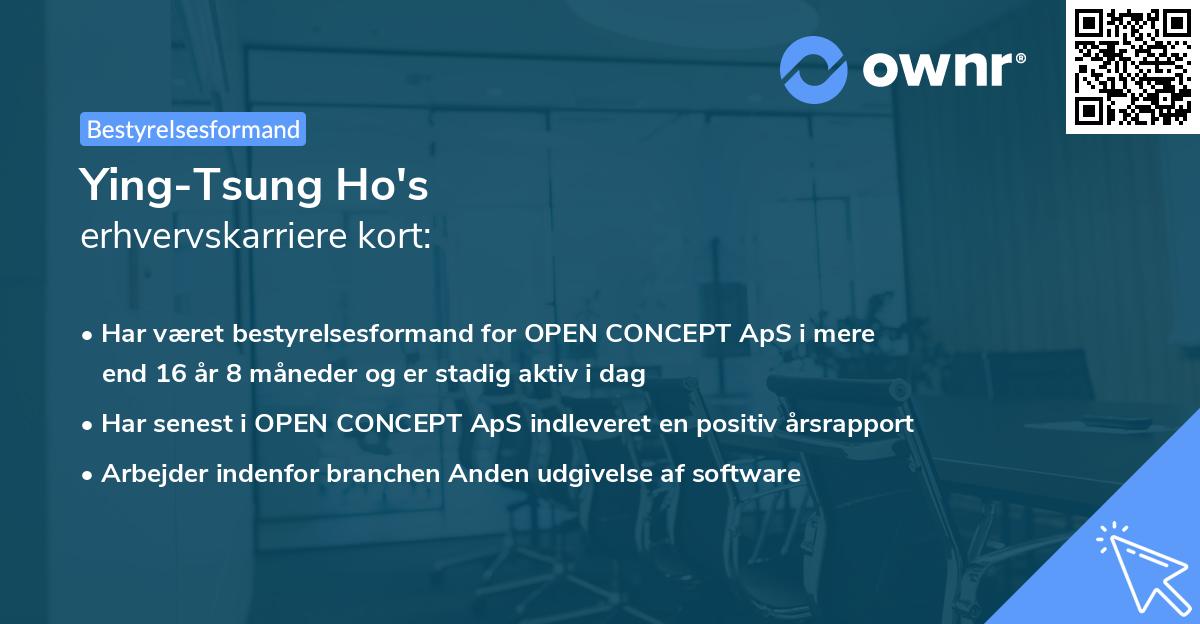 Ying-Tsung Ho's erhvervskarriere kort