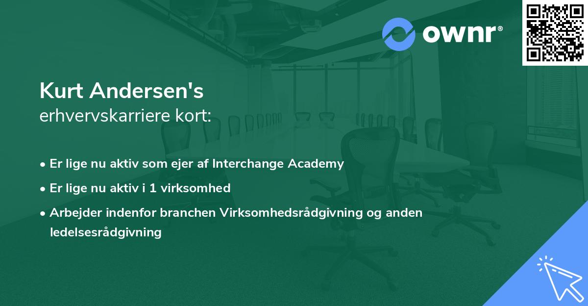 Kurt Andersen's erhvervskarriere kort