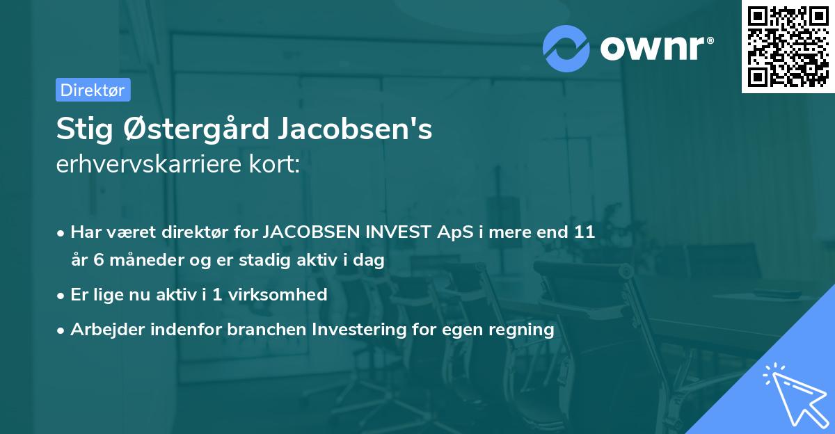 Stig Østergård Jacobsen's erhvervskarriere kort