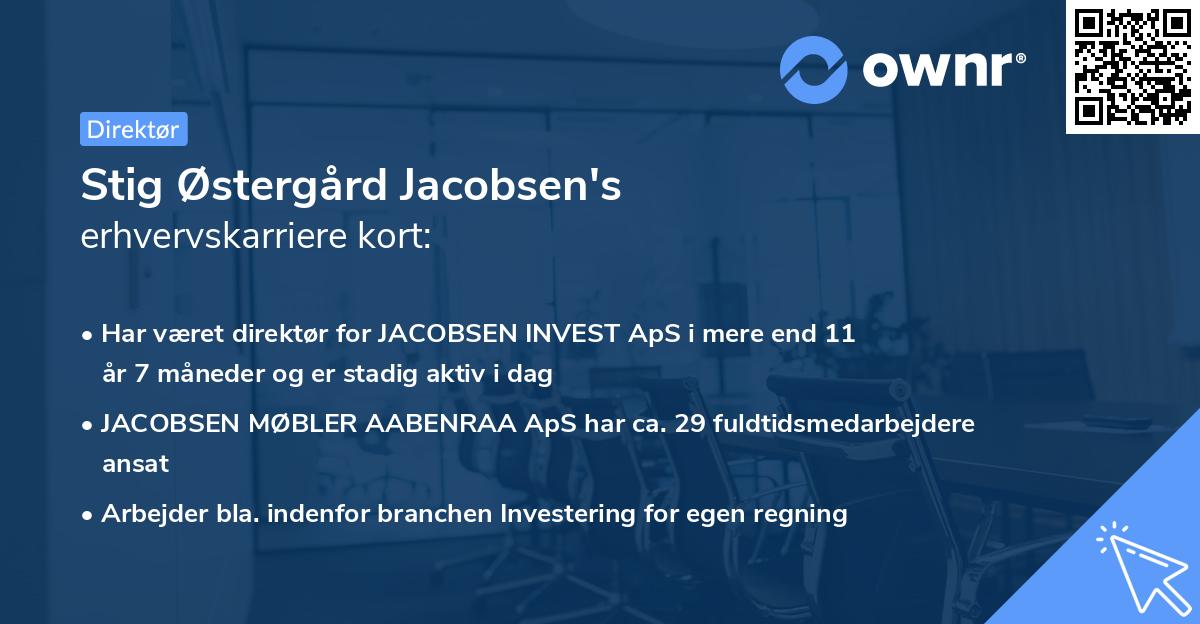 Stig Østergård Jacobsen's erhvervskarriere kort
