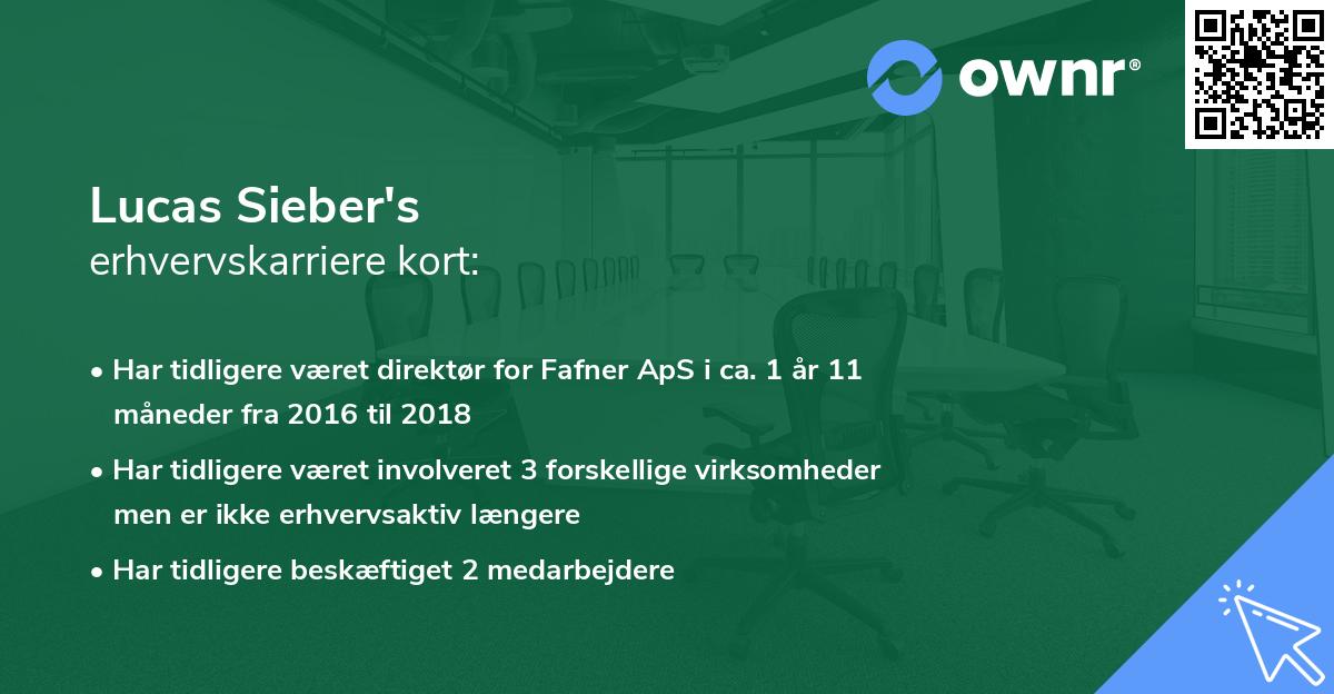 Lucas Sieber's erhvervskarriere kort