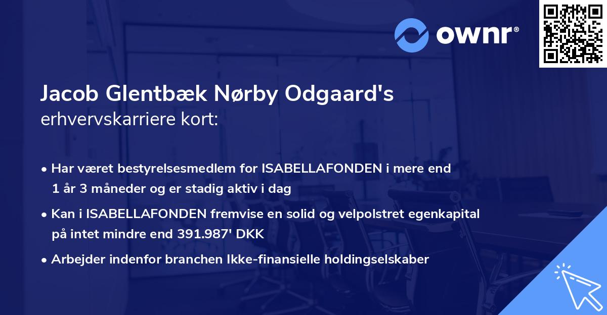 Jacob Glentbæk Nørby Odgaard's erhvervskarriere kort
