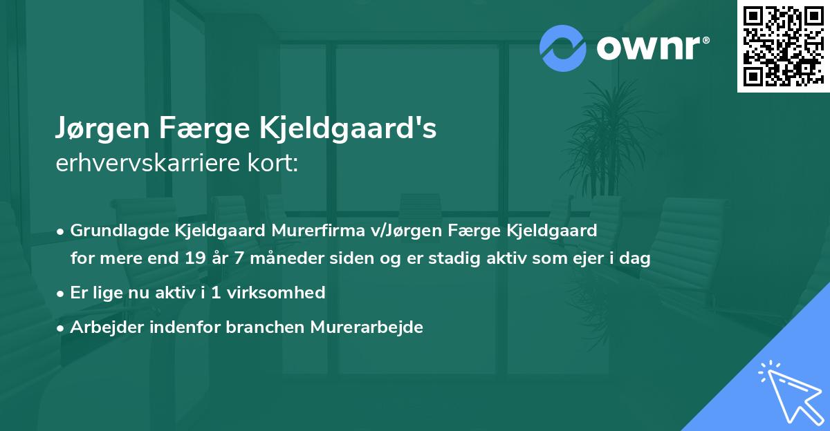 Jørgen Færge Kjeldgaard's erhvervskarriere kort