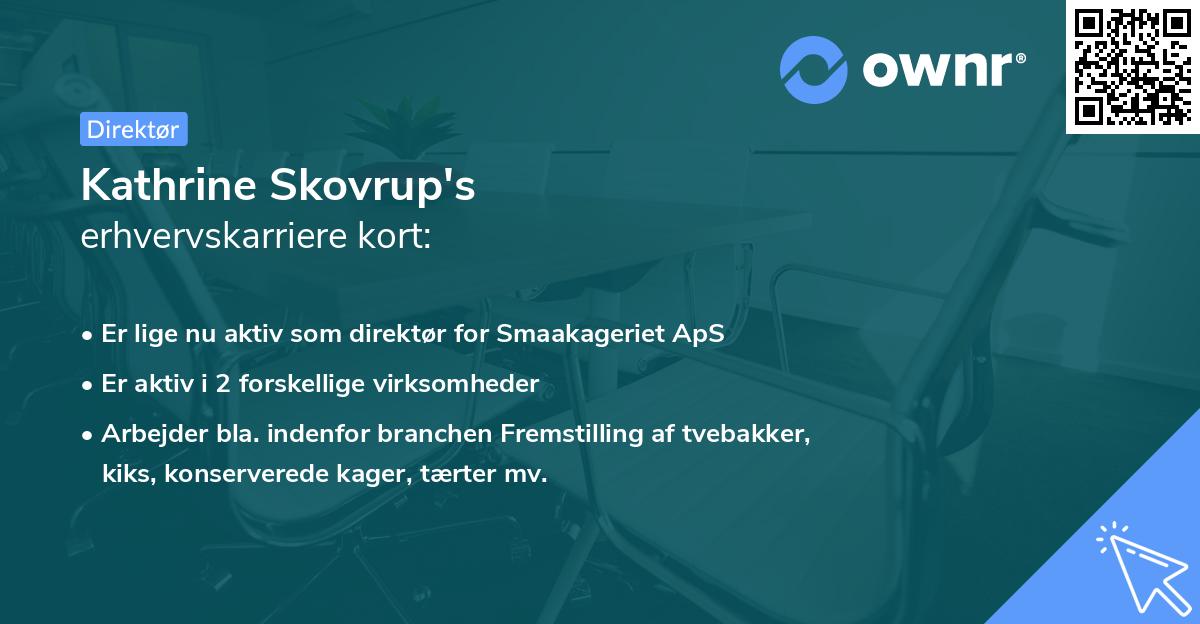 Kathrine Skovrup's erhvervskarriere kort