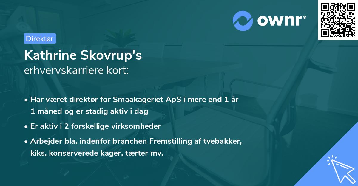 Kathrine Skovrup's erhvervskarriere kort