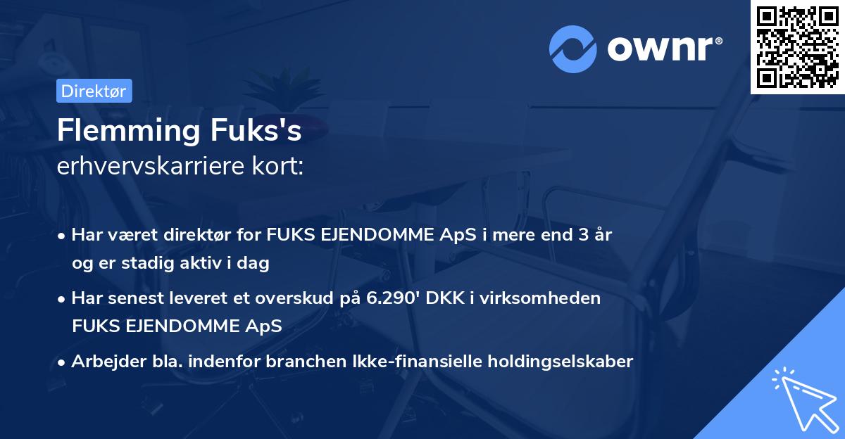 Flemming Fuks's erhvervskarriere kort