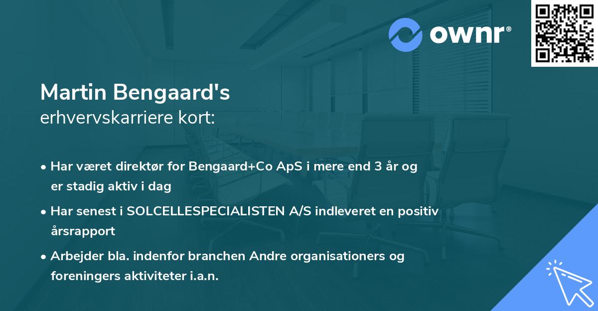 Martin Bengaard's erhvervskarriere kort
