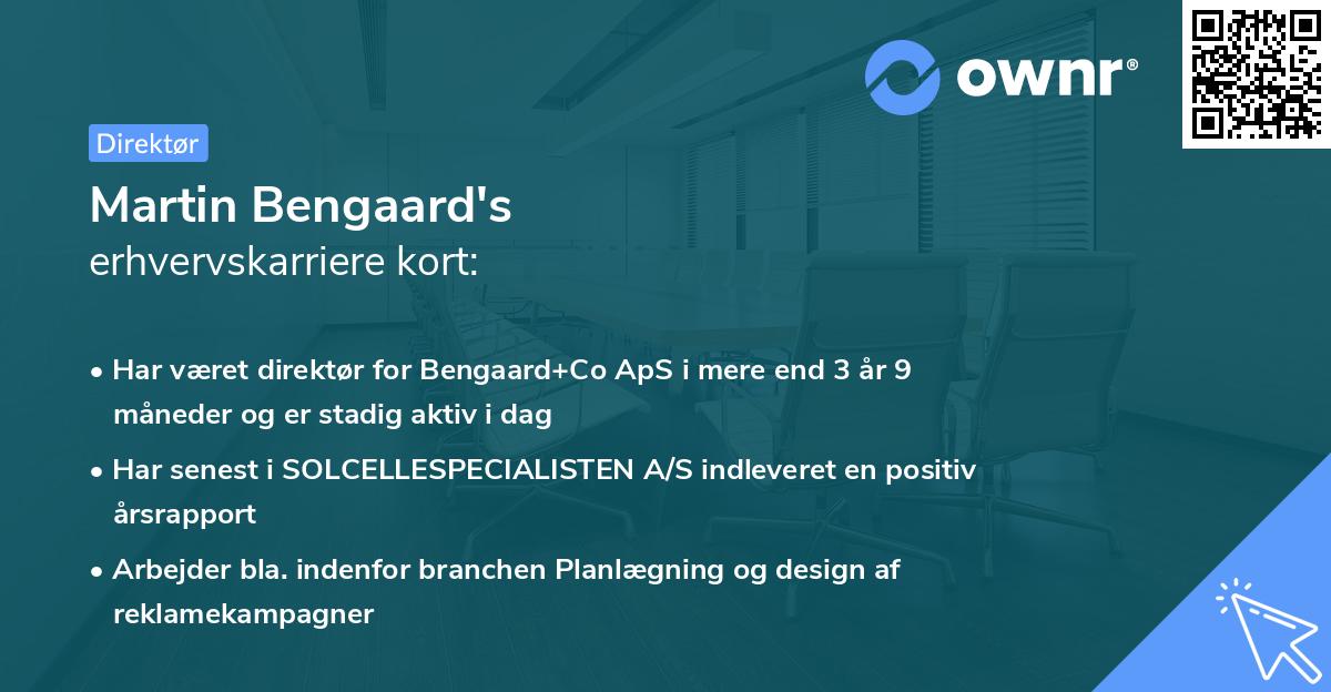 Martin Bengaard's erhvervskarriere kort