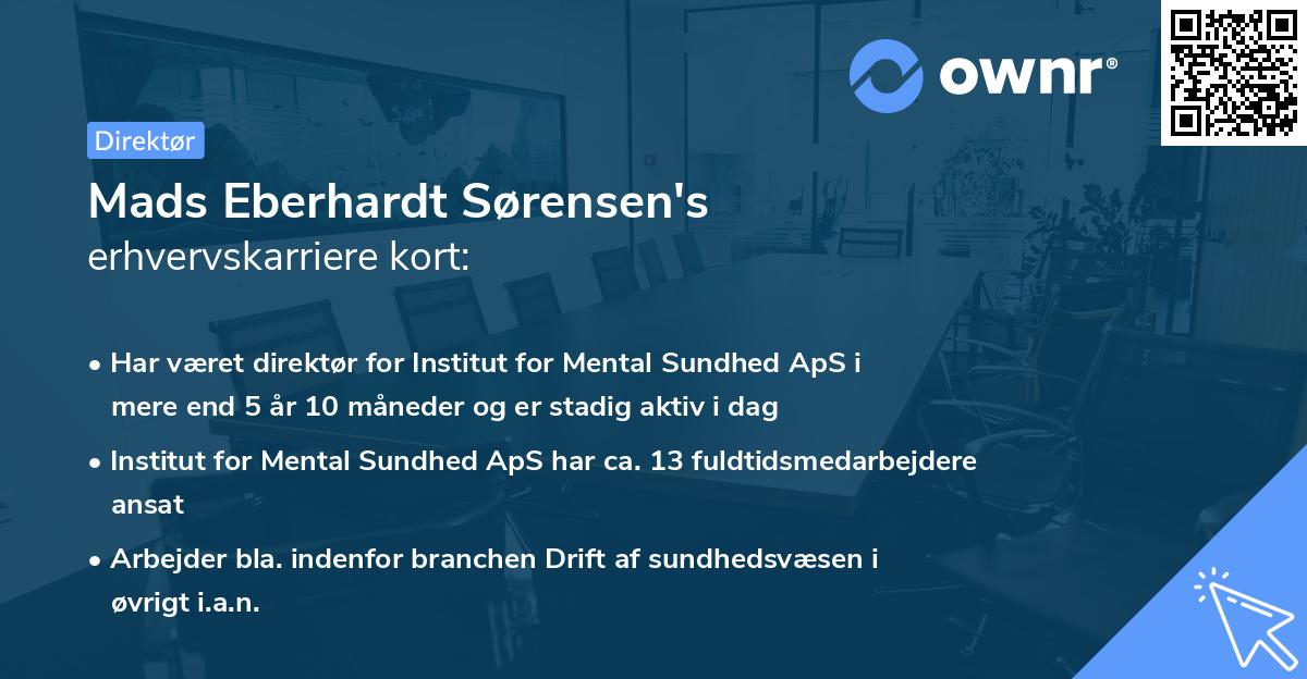 Mads Eberhardt Sørensen's erhvervskarriere kort