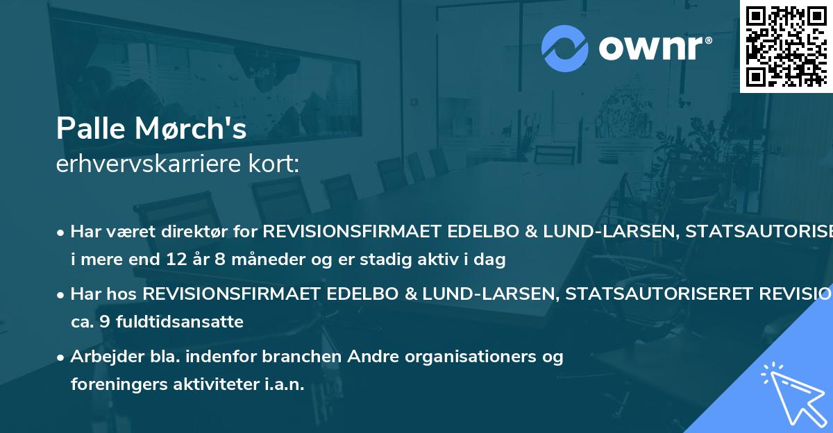 Palle Mørch's erhvervskarriere kort