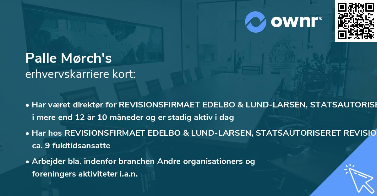 Palle Mørch's erhvervskarriere kort