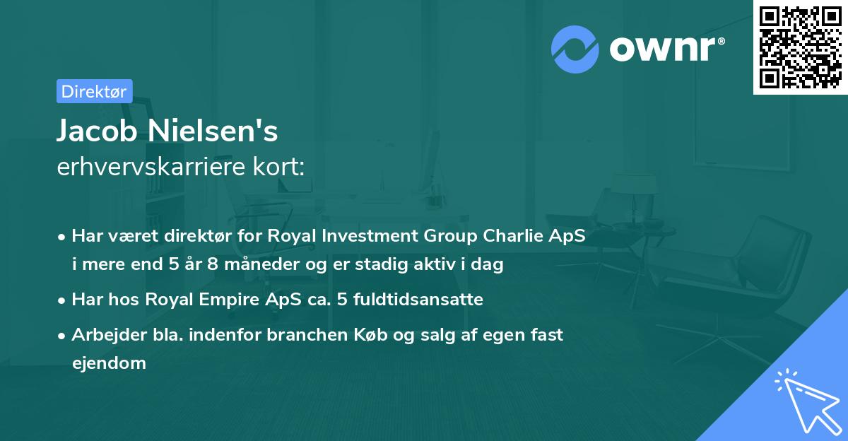 Jacob Nielsen's erhvervskarriere kort