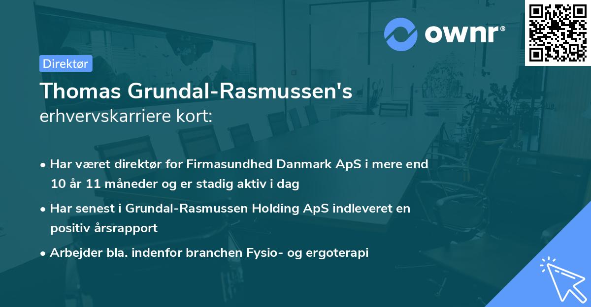 Thomas Grundal-Rasmussen's erhvervskarriere kort