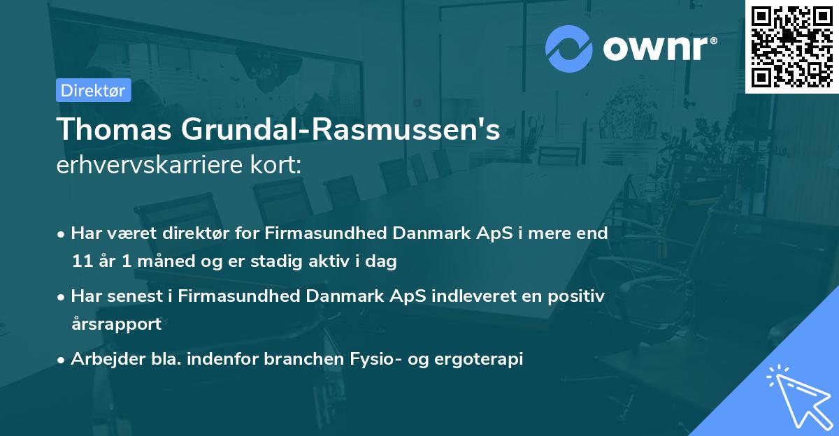 Thomas Grundal-Rasmussen's erhvervskarriere kort