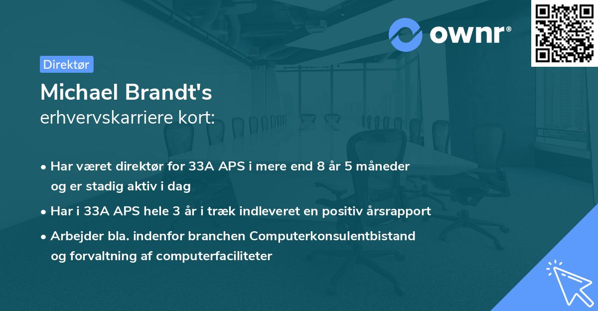 Michael Brandt's erhvervskarriere kort