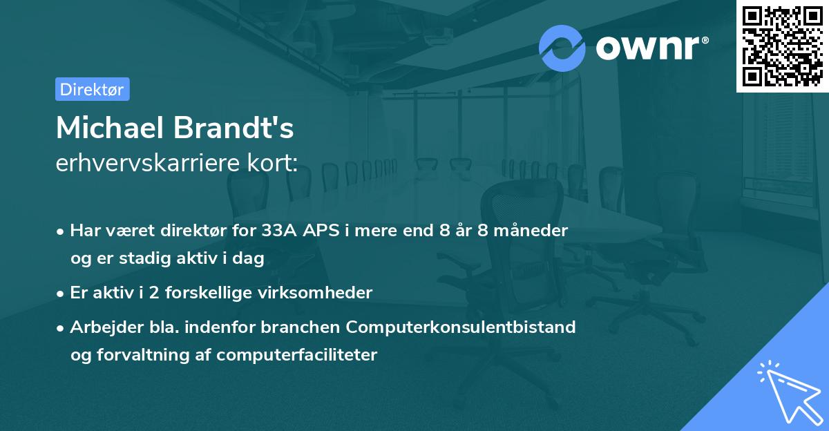 Michael Brandt's erhvervskarriere kort